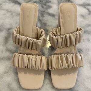 JustFab Cream Women's Sandals